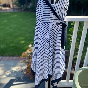 Banana Republic Blue and White Shoulder Sundress